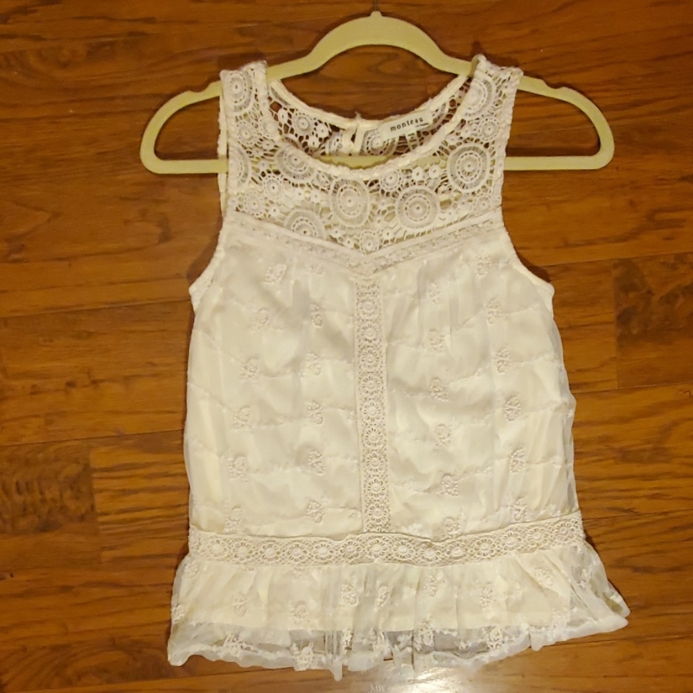 White laced blouse